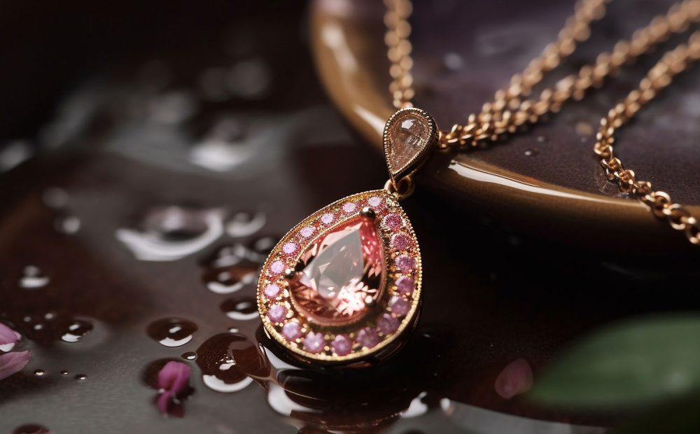Pear-Cut Morganite & Rose Gold Pendants